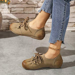 Women's Casual Suede Lace-Up Flats 75372671C