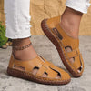 Women's Retro Baotou Flat Hollow Sandals 99368278C