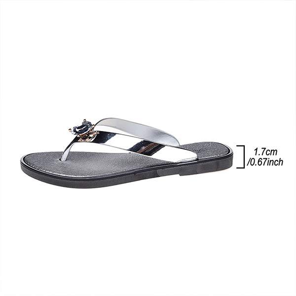 Women's Flat Rhinestone Thong Sandals 00687170C