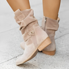 Women'S Low Heel Suede Boots 67273521C