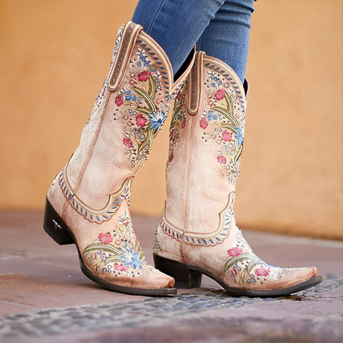 Women's Vintage Western Style Cowboy Boots 23695522C