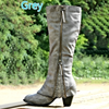 Women'S Vintage High Heel Chunky Heel Boots 73064449C