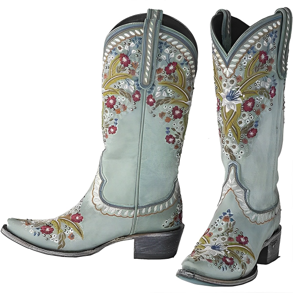 Women's Vintage Western Style Cowboy Boots 23695522C