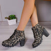 Women's Autumn/Winter Lace-Up Chunky Heel Ankle Boots 10477515C