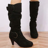 Women's High Boots with Belt Buckle 04236610C