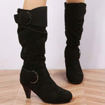 Women's High Boots with Belt Buckle 04236610C