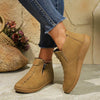 Women's Casual Flat Side Zipper Ankle Boots 65068959S