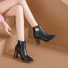 Women's Pointed-Toe High-Heel Fashion Boots with Metal Accents 76860397C