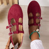 Women's Vintage Suede Flat Shoes 91050788C