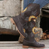 Women's Vintage Embroidered Chunky Heel Long Boots 54607670C