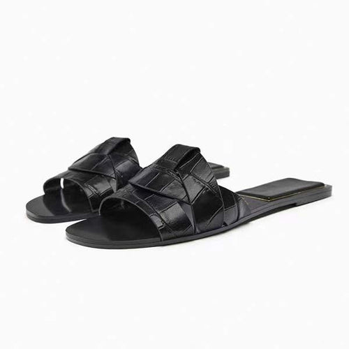 Women's Solid Color Fashion Slides 76633048C