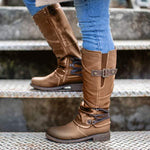 Women's Round-Toe Vintage Riding Boots 92634688C