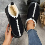 Women's Thick-Soled Round Toe Slip-On Warm Snow Boots 63759042C