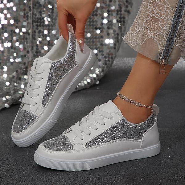 Women's Fashion Sequin Lace-Up Casual Shoes 18257705S