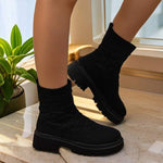 Women's Elastic Fly Knit Thick-Soled Socks Boots 00243465C