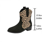 Women's Leopard Print Mid-Calf Martin Boots 22347136C