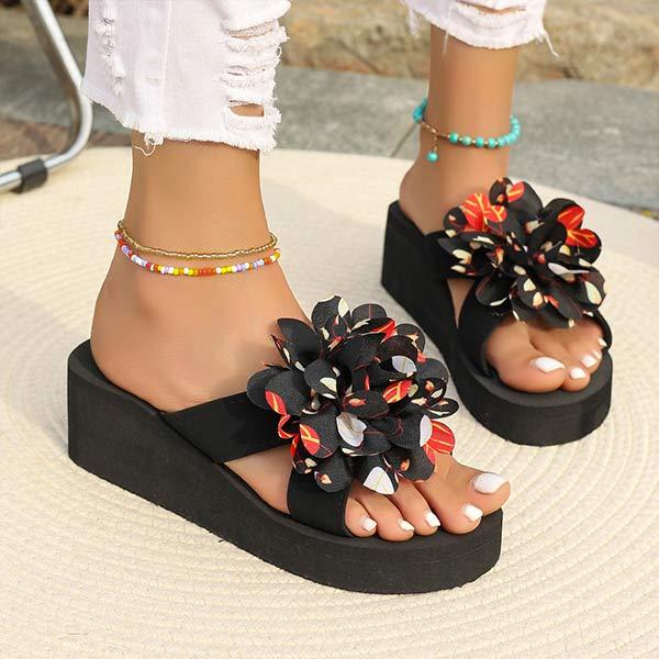 Women's Floral Beach Vacation Flat Sandals 10149550C