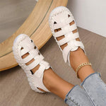 Women's Hollow-out Flat Velcro Sandals 47370216C