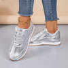 Women's Round Toe Lace-Up Casual Sneakers 18388272C