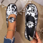 Women's Printed Handcrafted Casual Flats 09056290C