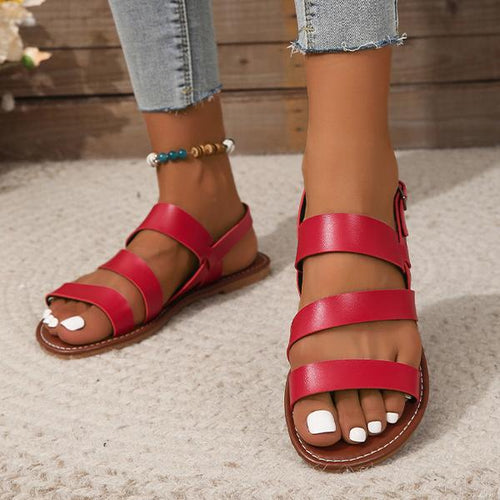 Women's Fashion Casual Buckled Flat Sandals 63998330S