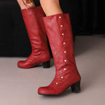 Women's Studded Block-Heel Knee-High Boots 11469340C