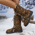 Women's Fashion Leopard Print Warm Snow Boots 24091690S