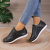 Women's Fashionable Sequined Casual Flat Sneakers 17153100S