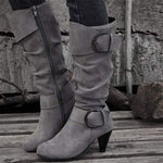 Women's High Boots with Belt Buckle 04236610C