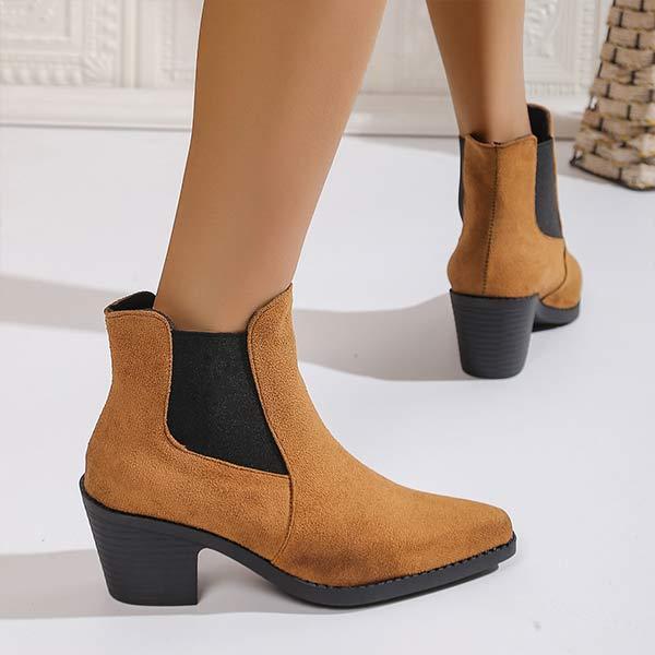 Women's Pointed-Toe Suede Chelsea Boots 64019012C