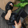 Women's High Heel Chunky Heel Peep Toe Slides 90413984C