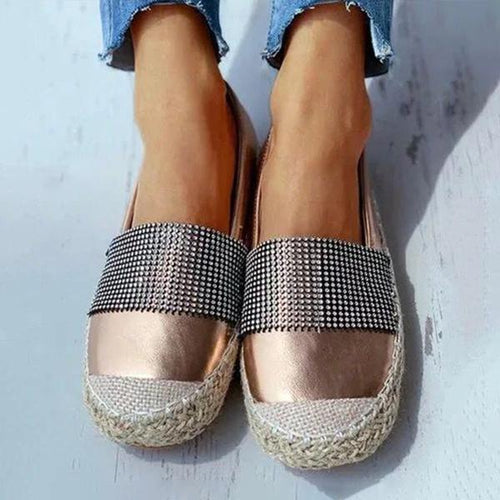 Women's Casual Rhinestone Flat Fishermen's Shoes 79655678S