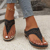 Women's Rhinestone Embellished Platform Slide Sandals 09210196C