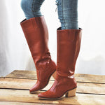 Women's Fashion Casual Chunky Heel Knee Boots 53530546S