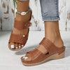 Women's Retro Non-Slip Wedge Sandals 76286657C