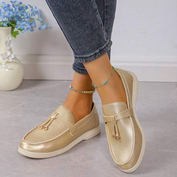 Women's Vintage Tassel Flat Slip-On Loafers 54495794C