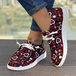 Women's Flat Love Printed Canvas Shoes 90752453C