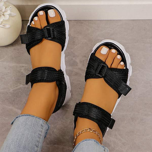 Women's Peep-Toe Sandals with Sporty Vibes 65862756C