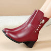 Women's Rhinestone Pearl Mid-Heel Fleece-Lined Winter Boots 13451820C