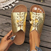 Women's Casual Vacation Snake Print Lace-Up Beaded Peep-Toe Wedge Sandals 09054767C