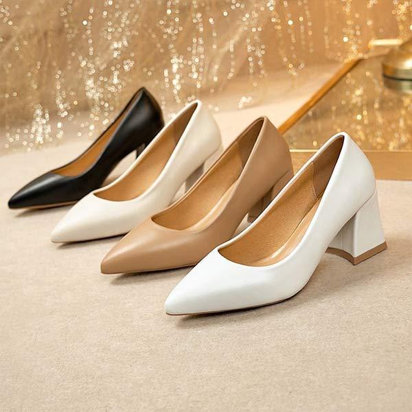 Women's Pointed-Toe Chunky Heel Pumps 87797916C