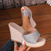 Women's Glitter Wedge Sandals 23352696C