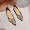 Women's Pointed Toe Flat Shoes with Rhinestone Detail 84856316C