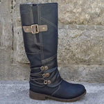 Women's Round-Toe Vintage Riding Boots 92634688C