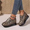 Women's Thick-soled Casual Leopard Print Sneakers 60665120S