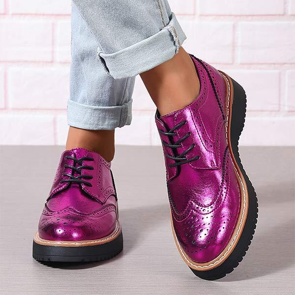 Women's Thick-Soled Fashion Lace-Up Shoes 37967374C