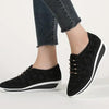 Women's Wedge Heel Hollow Lace Casual Sneakers 88554259S