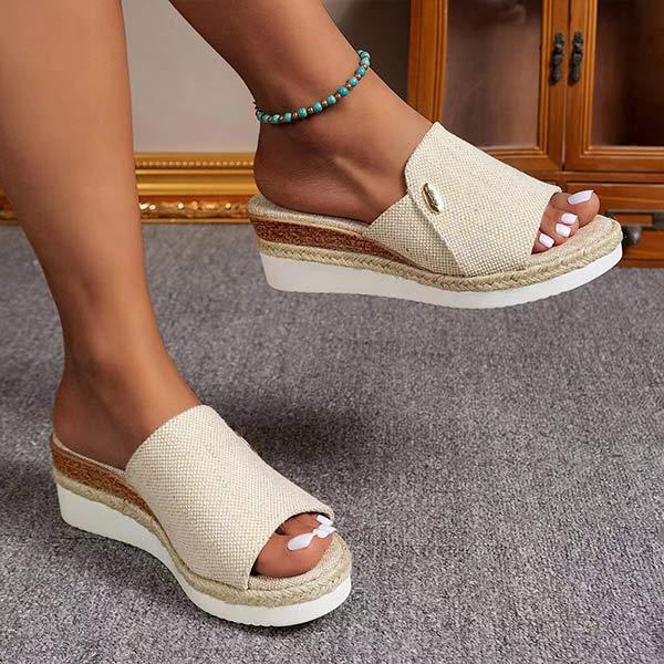 Women's Peep Toe Thick Platform Wedge Sandals – Casual and Comfortable 43160153C