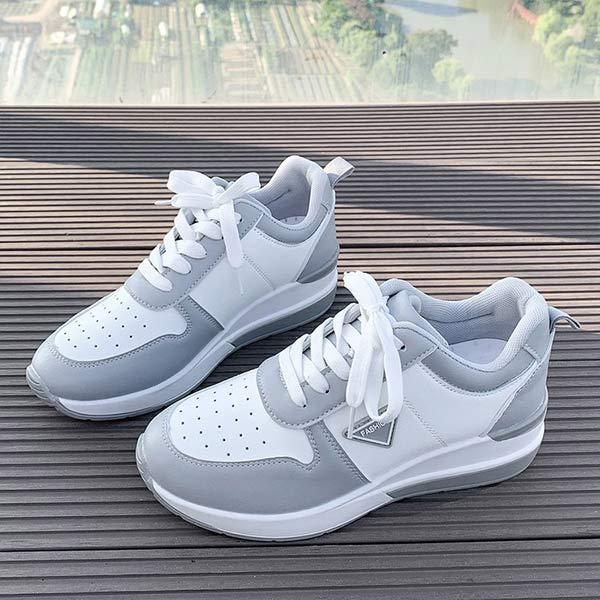 Women's Round Toe Lace-Up Athletic Casual Shoes 99633550C