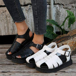 Women's Peep Toe Roman Hollow Sandals 81869509C